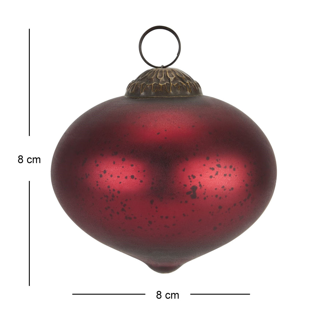 22802 - Chateau Merlot Red Glass Statement Christmas Tree Bauble Collection - Coa Living