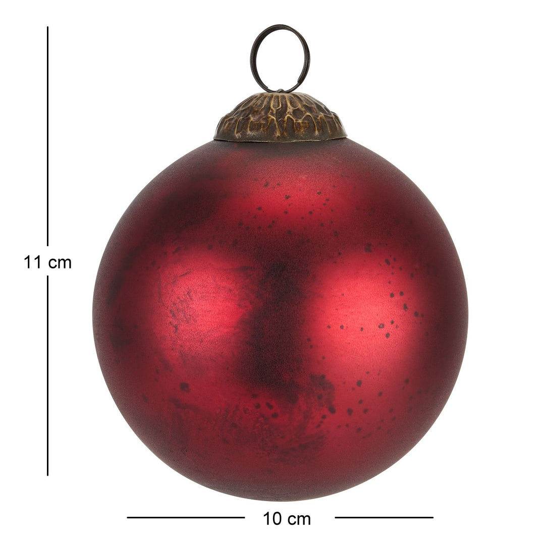 22803 - Chateau Merlot Red Glass Statement Christmas Tree Bauble Collection - Coa Living