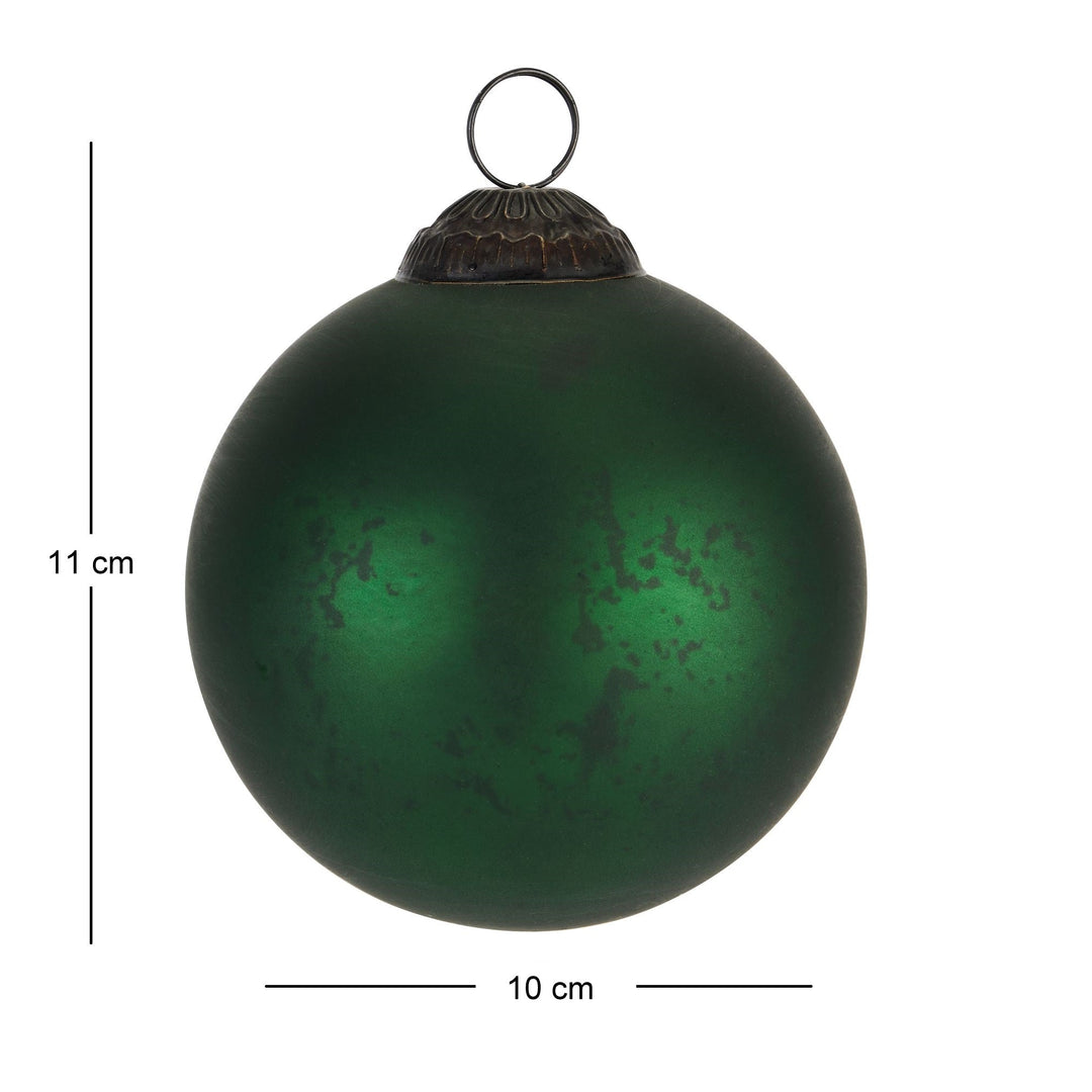 22804 - Foret Verte Green Glass Statement Christmas Tree Bauble Collection - Coa Living