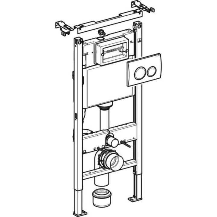 458118212 - Geberit Duofix 112cm WC Frame with Delta Cistern and Flush Plate - 458118212 - Coa Living