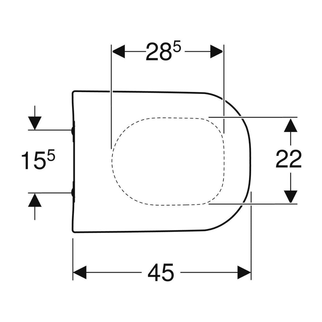 500.233.01.1 - Geberit Smyle Square Replacement Soft Close Toilet Seat in White - 500.233.01.1 - Coa Living