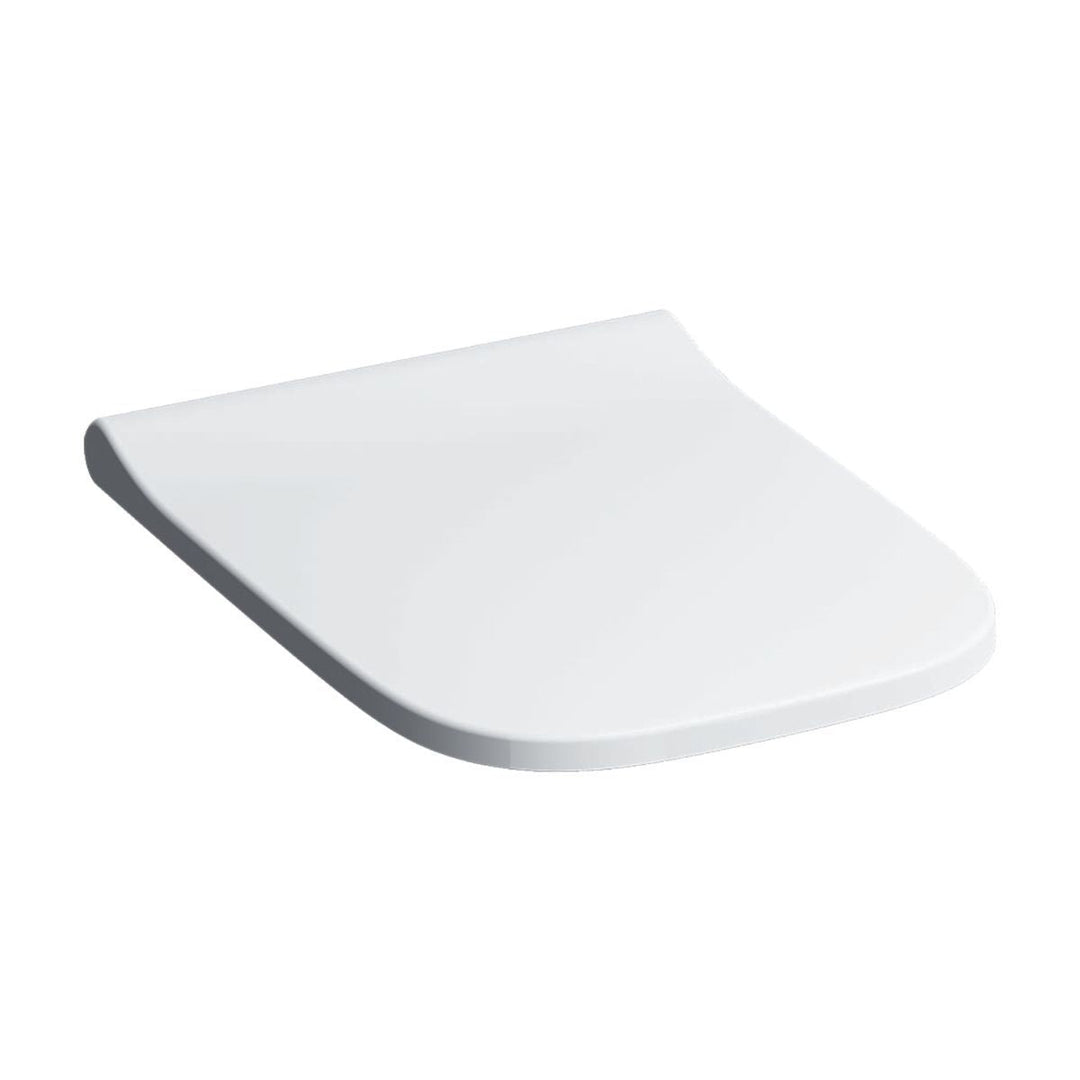 500.237.01.1 - Geberit Smyle Square Replacement Slimline Soft Close Toilet Seat in White - 500.237.01.1 - Coa Living