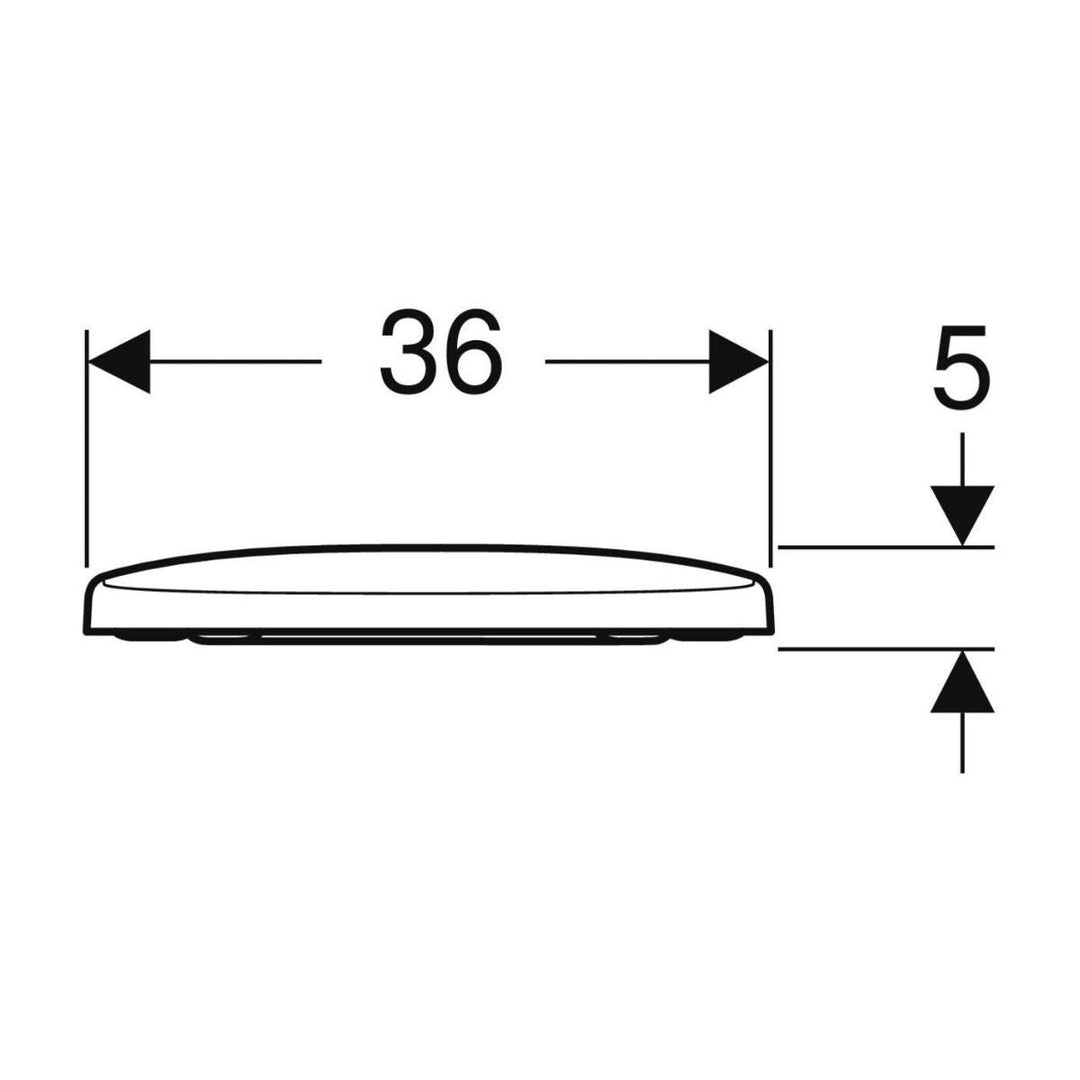 500.335.01.1 - Geberit Selnova Replacement Soft Close Toilet Seat with Quick Release Hinges in White - 500.335.01.1 - Coa Living