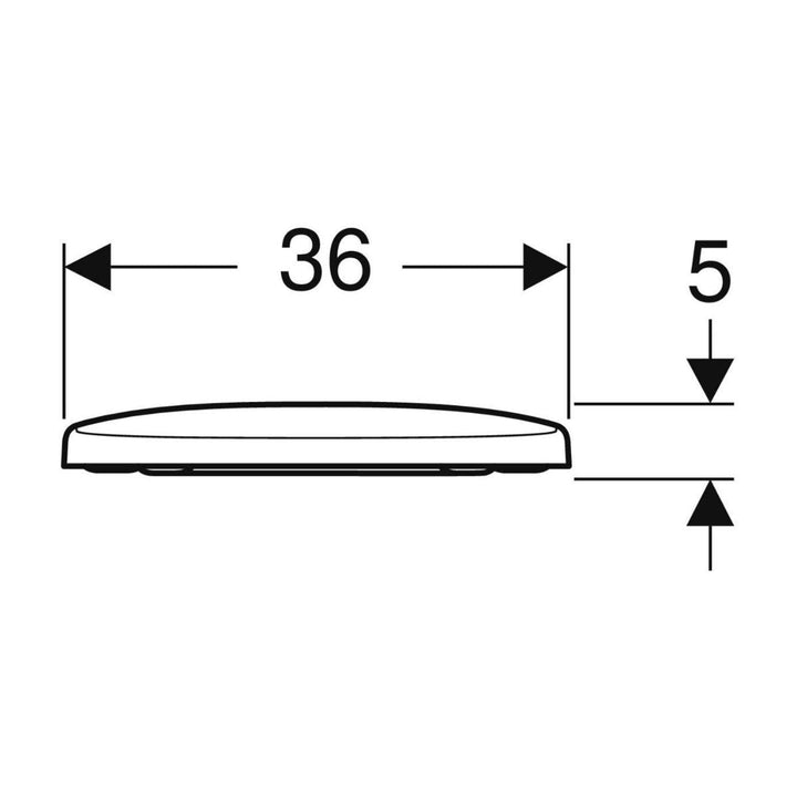 500.335.01.1 - Geberit Selnova Replacement Soft Close Toilet Seat with Quick Release Hinges in White - 500.335.01.1 - Coa Living