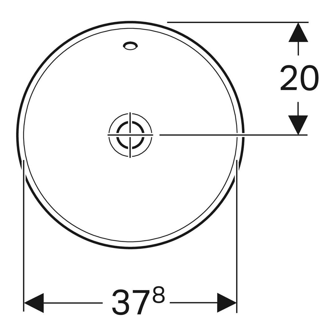 500702012 - Geberit VariForm Round Countertop Basin - Coa Living