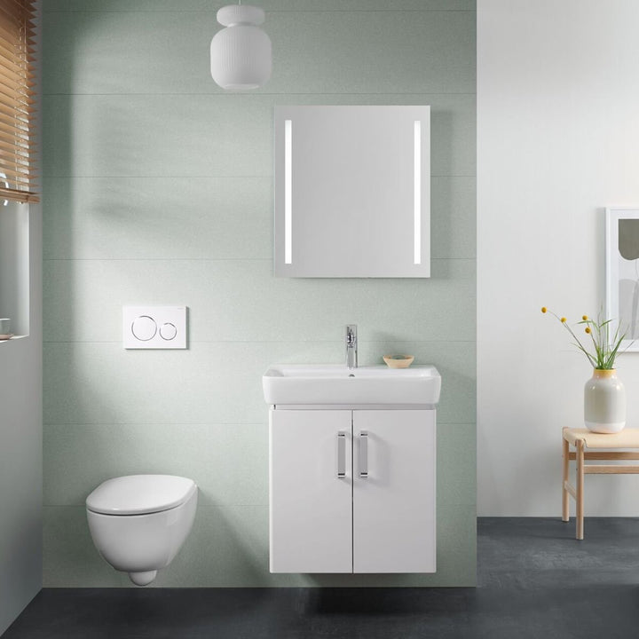 501750001 - Geberit Selnova Wall Hung Semi-Shrouded Rimless WC Pack in White - 501750001 - Coa Living