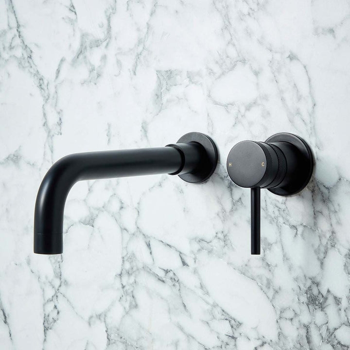 AM00047 - Amara Runswick Wall Mounted Mixer Tap in Matt Black - Coa Living