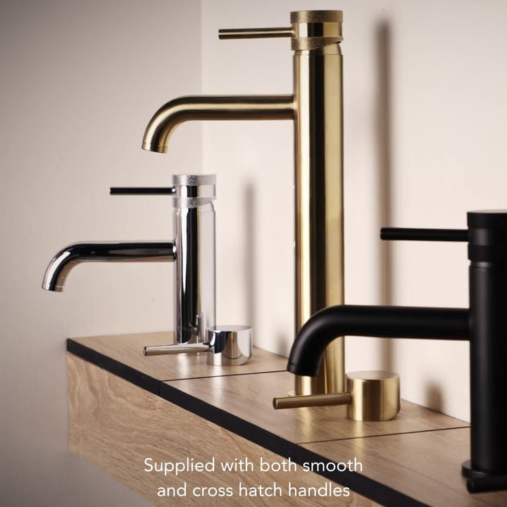 AM00066 - Amara Runswick Freestanding Bath Shower Mixer Tap in Brushed Brass - Coa Living