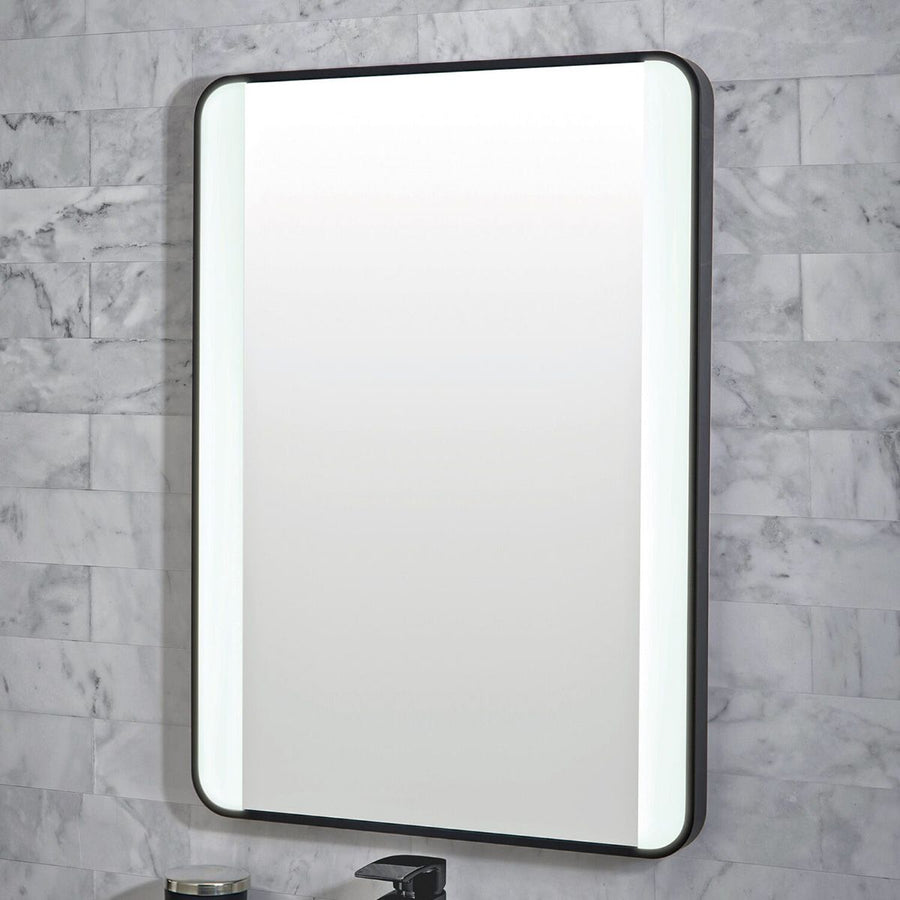 AM00087 - Amara Hawes Soft Edge LED Mirror in Matt Black - Coa Living