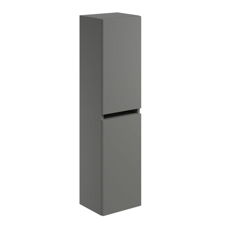 AM00116 - Amara Reeth Tall Wall Mounted Bathroom Cupboard in Dust Grey - Coa Living