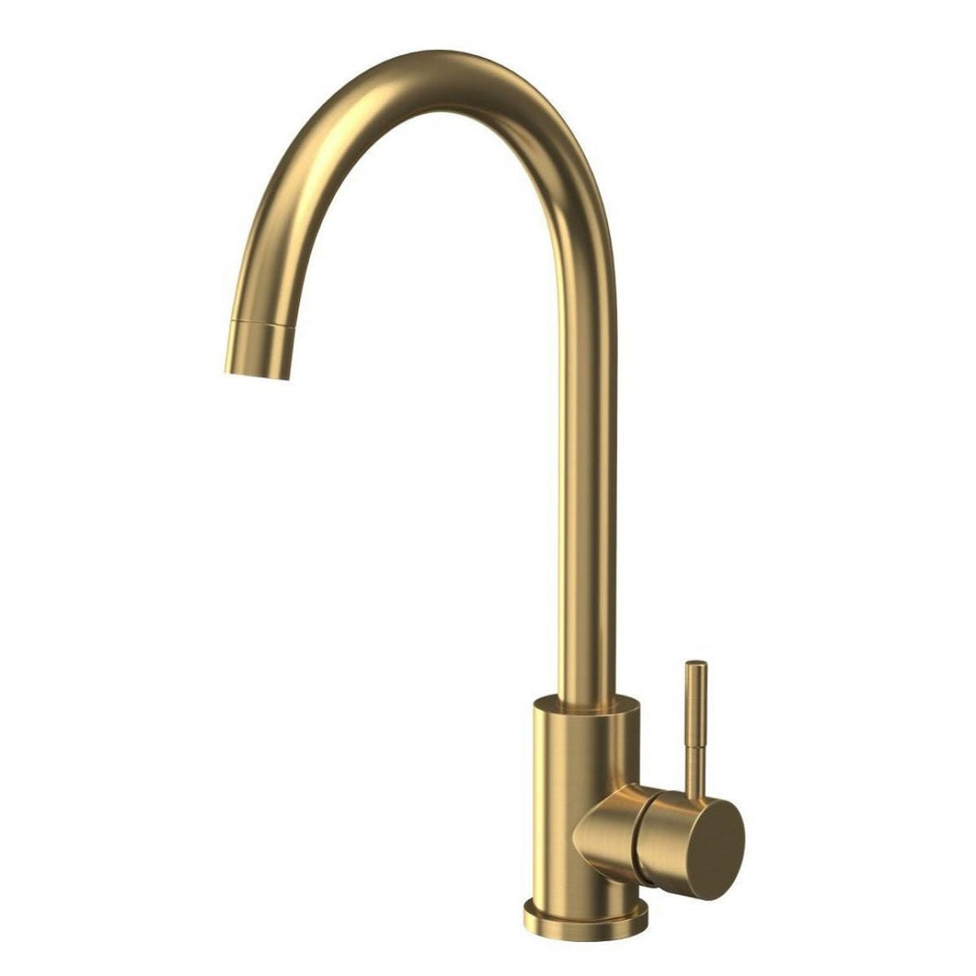 AM00432 - Amara Runswick Single Lever Kitchen Tap in Brushed Brass - Coa Living