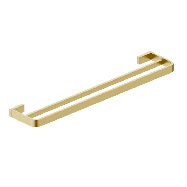 AM00574 - Amara Hawes Wall Mounted Double Towel Rail in Brushed Brass - Coa Living