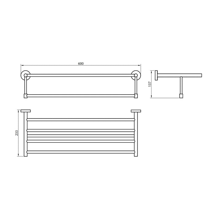 AM00597 - Amara Lythe Wall Mounted Bath Towel Shelf in Chrome - Coa Living