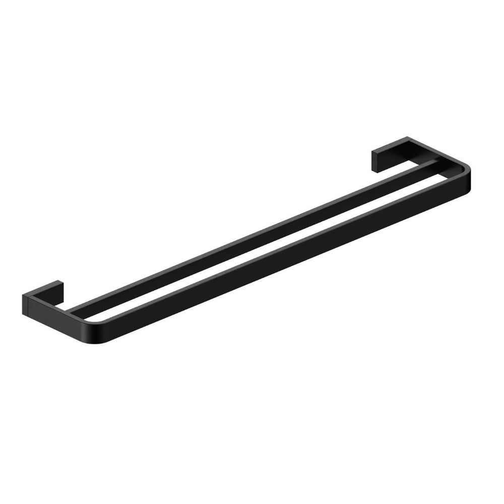 AM00679 - Amara Hawes Wall Mounted Double Towel Rail in Matt Black - Coa Living