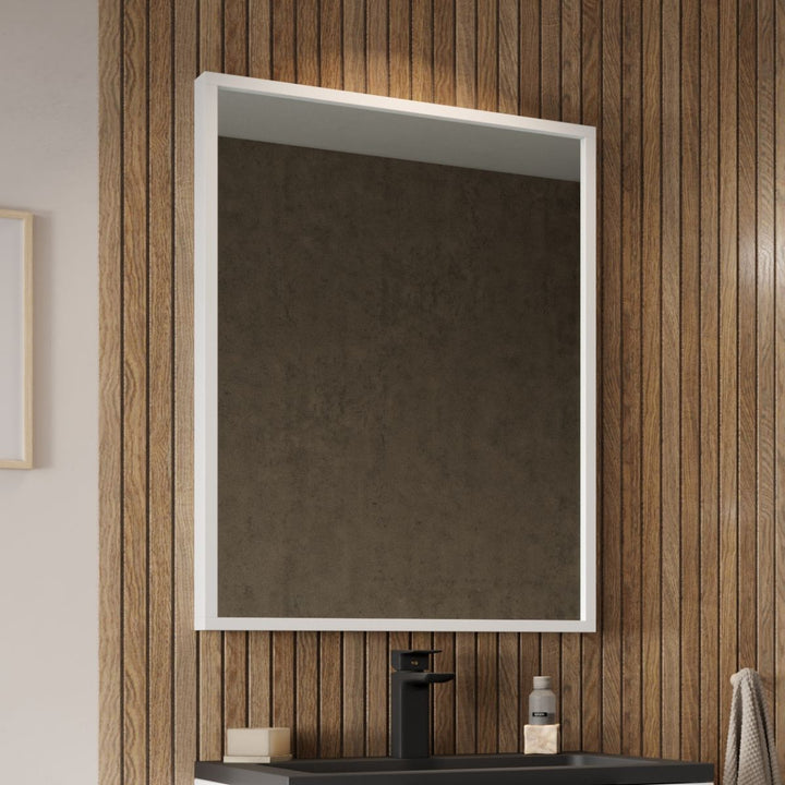 AM00724 - Amara Rosedale Framed Bathroom Mirror in Matt White - Coa Living