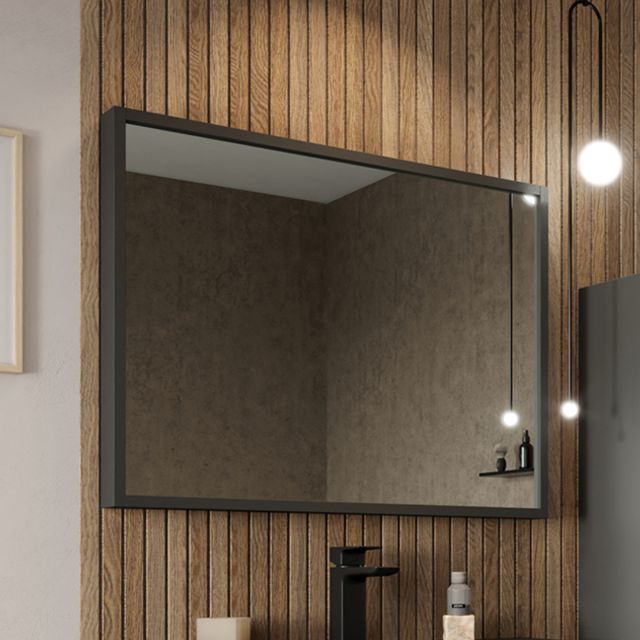 AM00725 - Amara Rosedale Framed Bathroom Mirror in Matt Grey - Coa Living