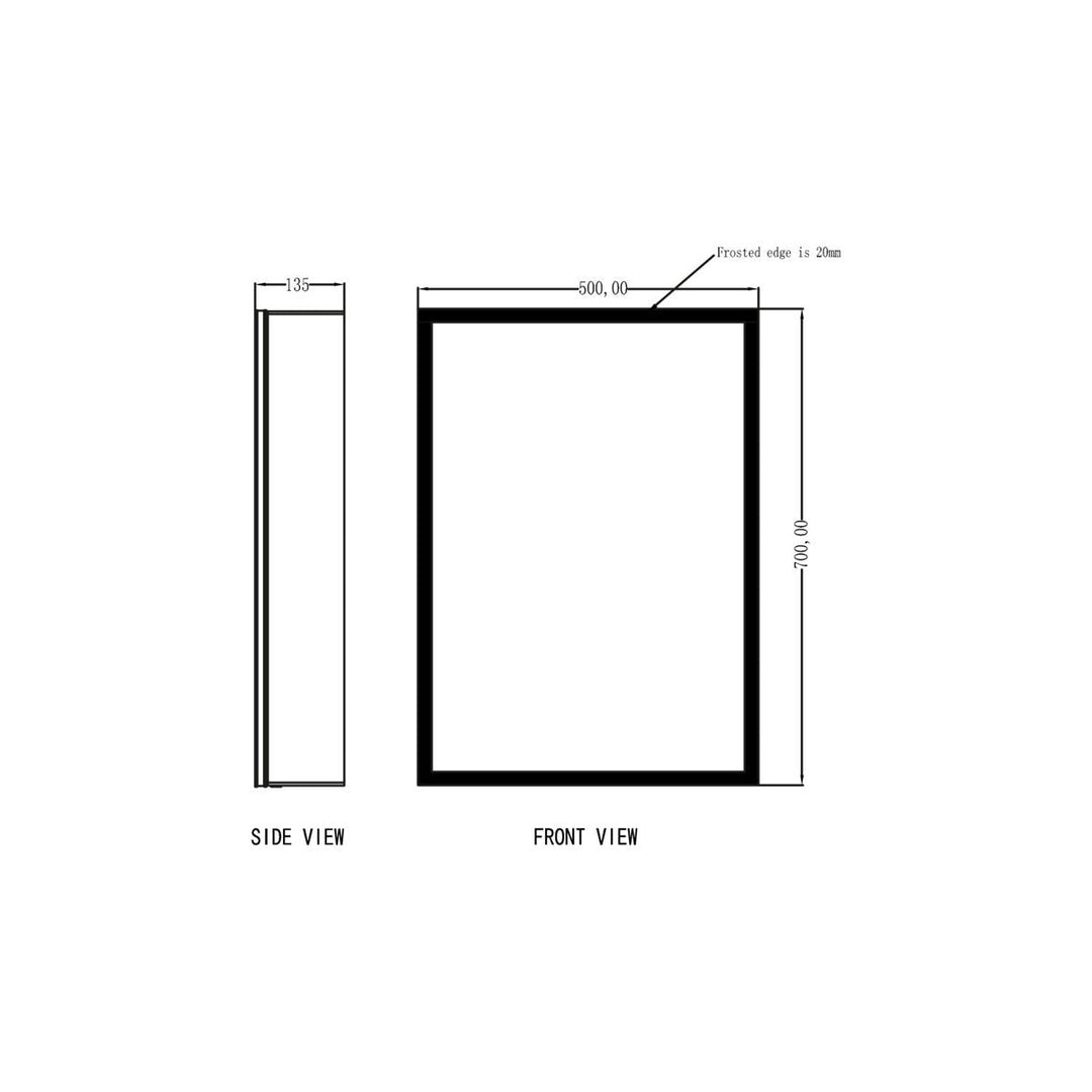 AM00731 - Amara Malham Single Door LED Mirror Cabinet - Coa Living