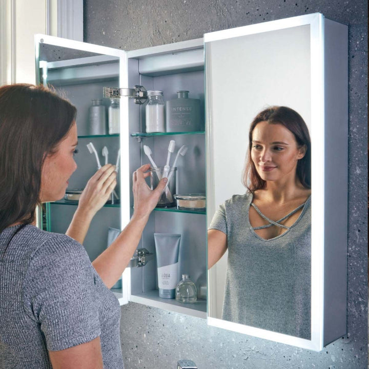 AM00732 - Amara Malham Double Door LED Mirror Cabinet - Coa Living