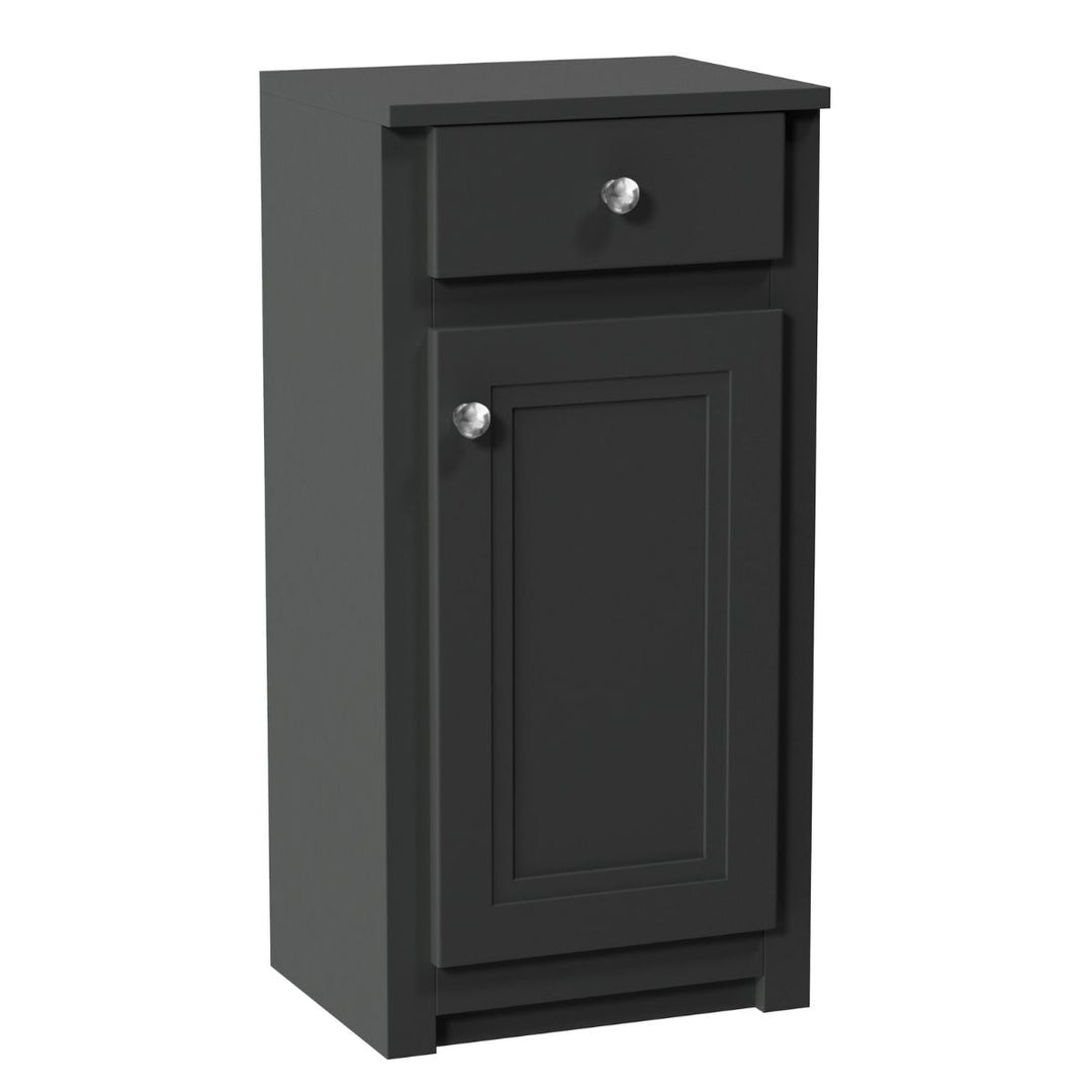 AM00800 - Amara Burnsall 400mm Side Unit in Silk Charcoal Grey - Coa Living