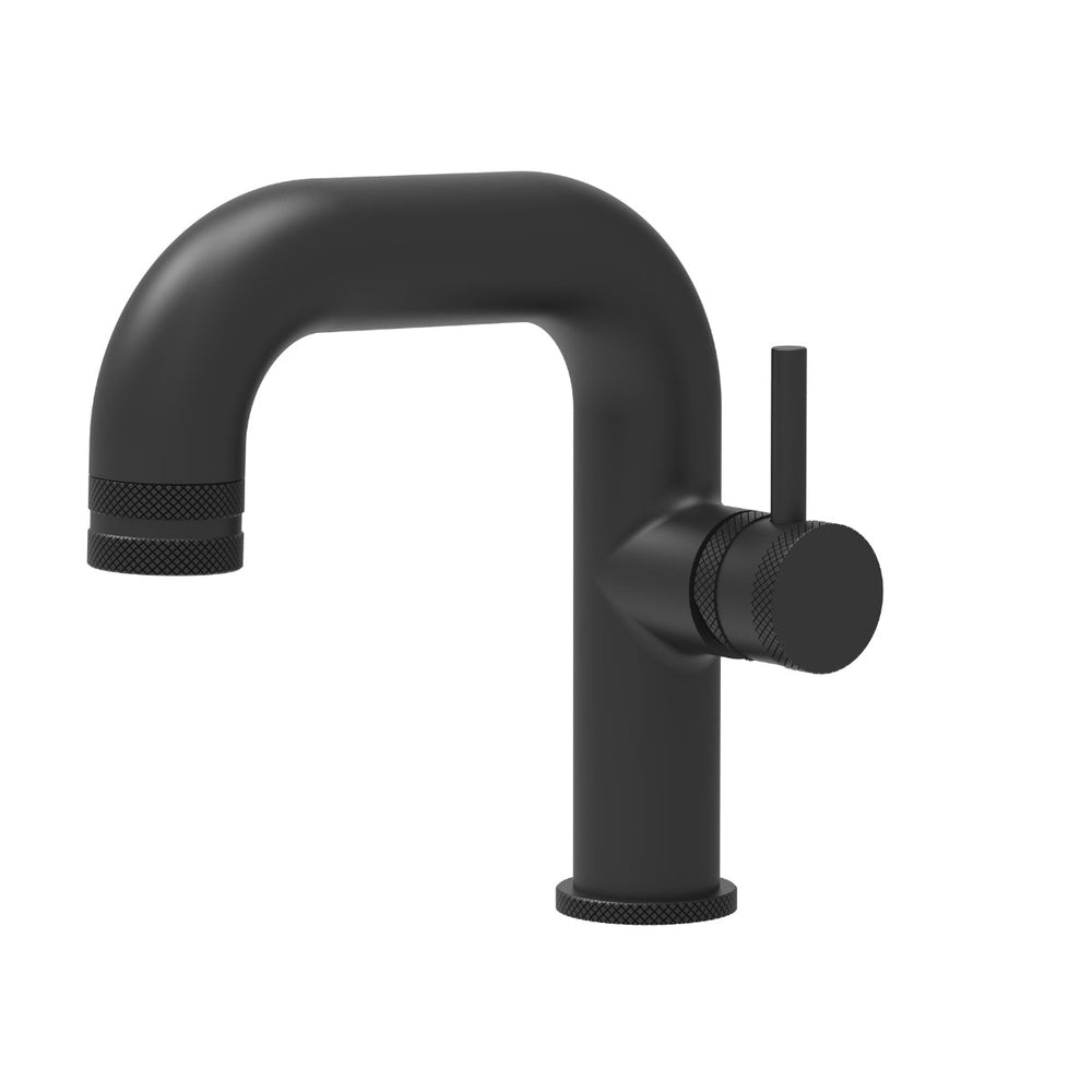 AM00813 - Amara Runswick Side-Lever Basin Mixer Tap in Matt Black - Coa Living