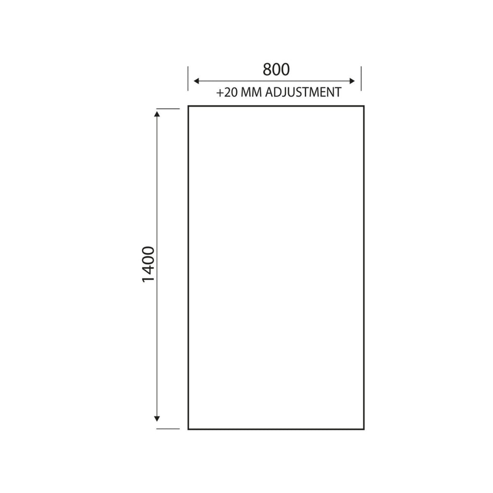 AM00825 - Amara Levisham 6mm Square Edge Bath Screen in Chrome - Coa Living