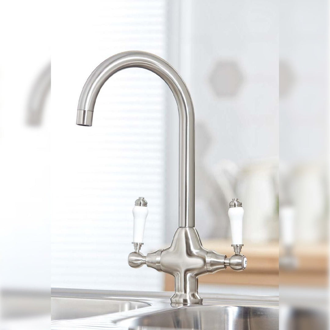 AM00841 - Amara Grantley Kitchen Tap in Brushed Nickel - Coa Living