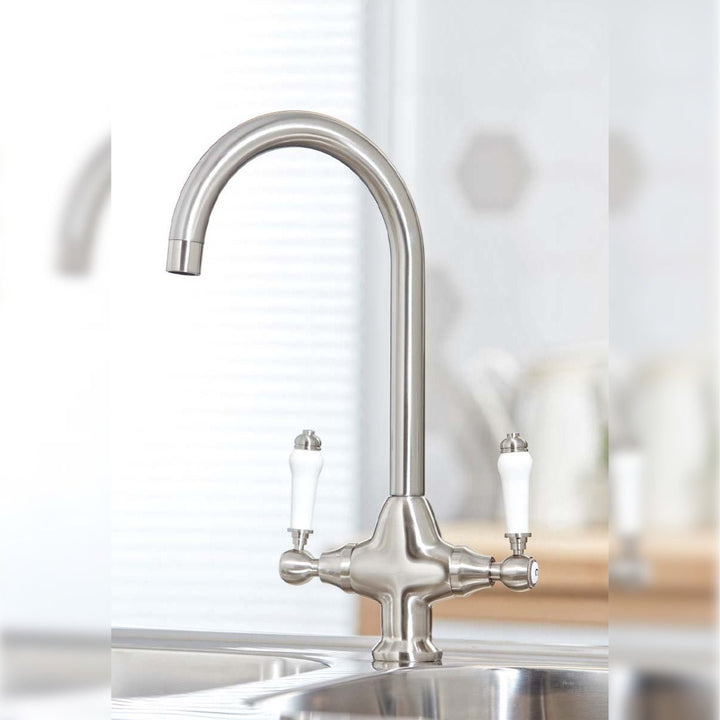 AM00841 - Amara Grantley Kitchen Tap in Brushed Nickel - Coa Living