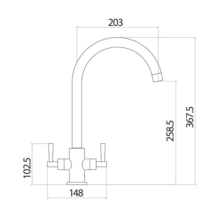 AM00847 - Amara Grafton Kitchen Tap in Chrome - Coa Living