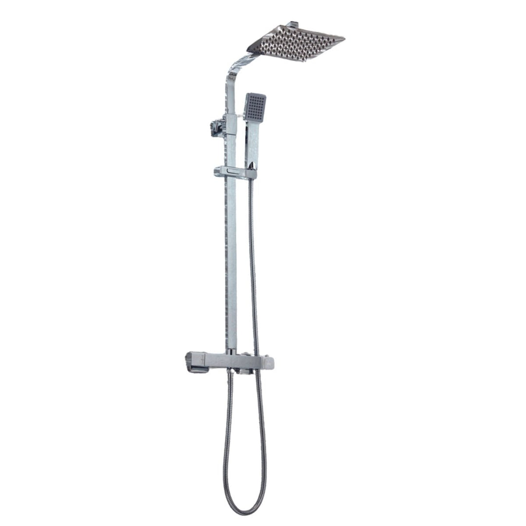 AM00848 - Amara Square Rigid Riser Shower in Chrome - Coa Living