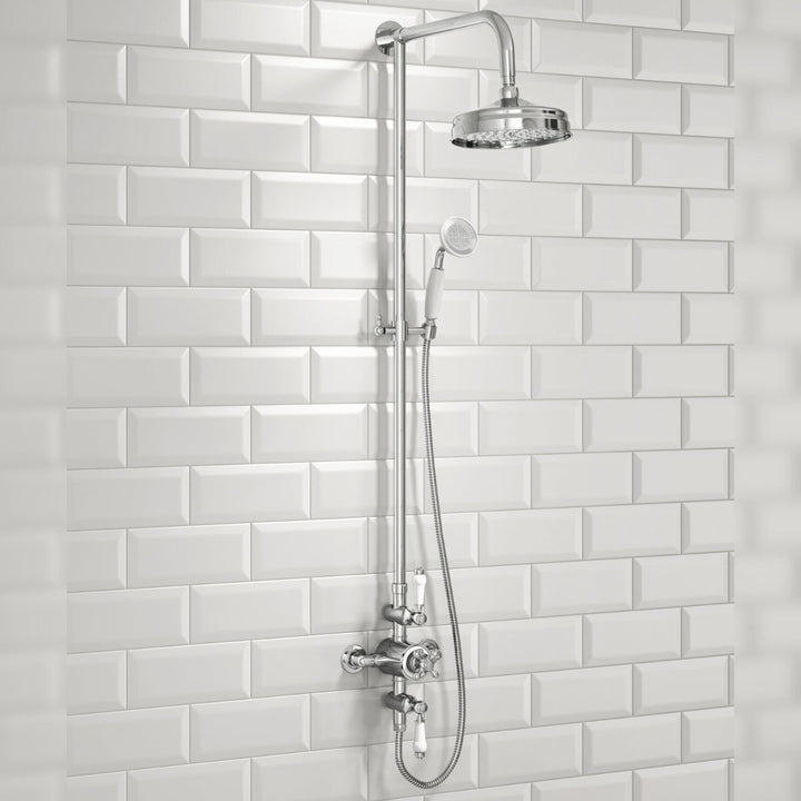 AM00890 - Amara Middleham Rigid Riser Shower with Handset in Chrome - Coa Living