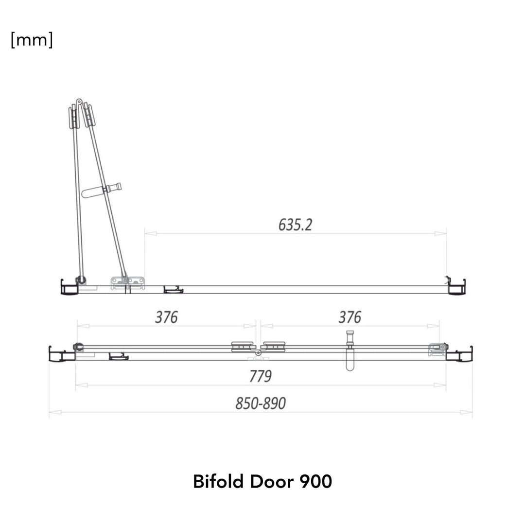 '- Amara Levisham Bifold Shower Door in Black - Coa Living