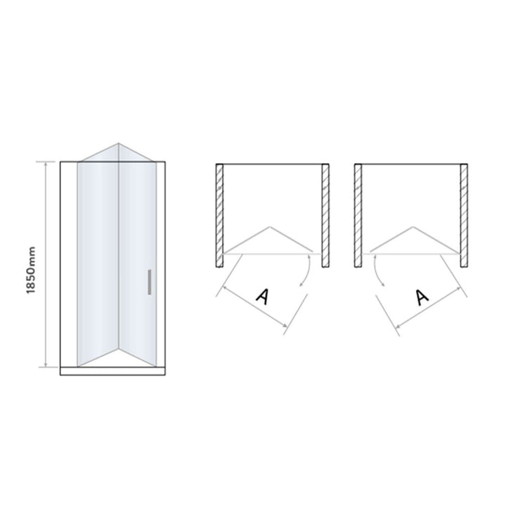 '- Amara Levisham Bifold Shower Door in Chrome - Coa Living