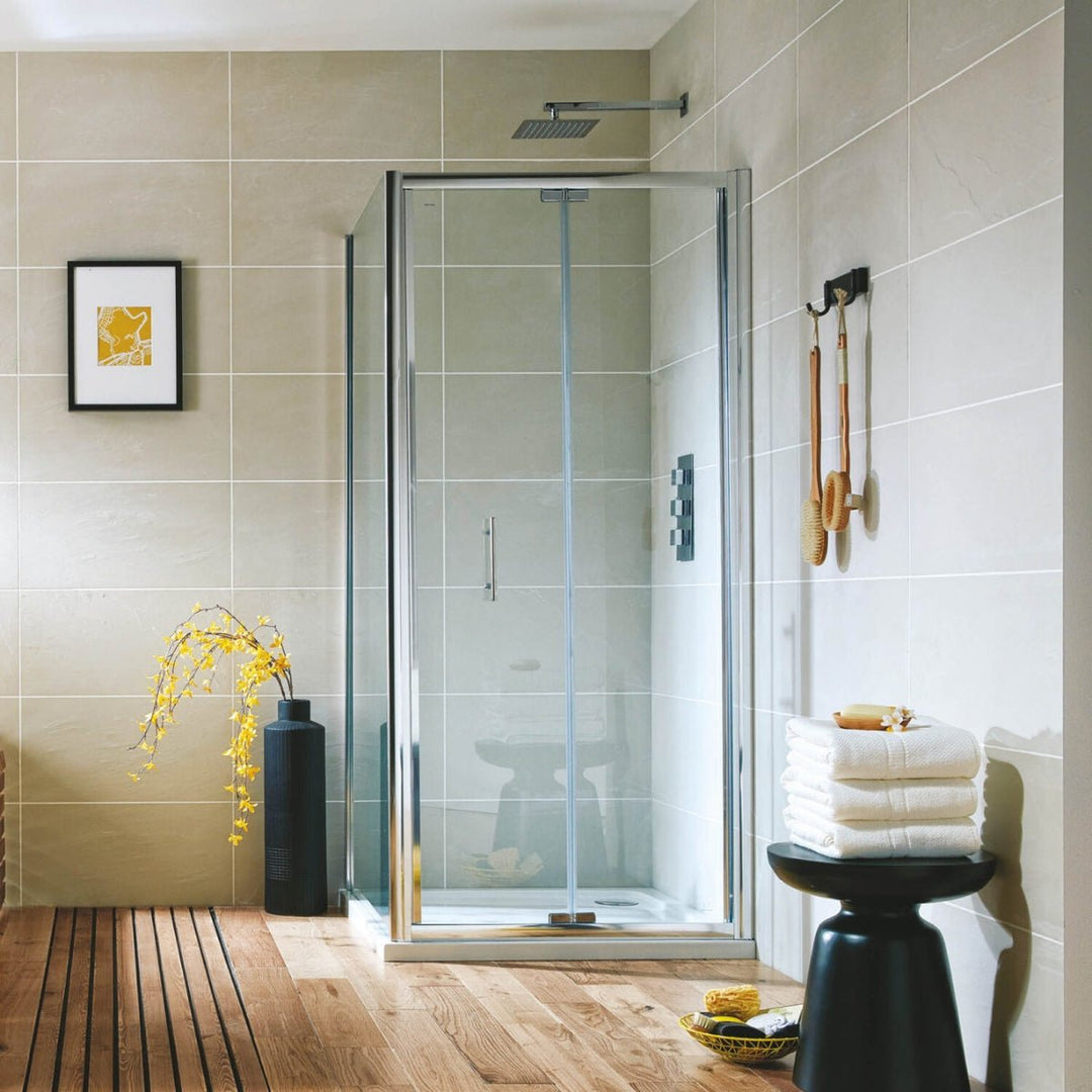 '- Amara Levisham Bifold Shower Door in Chrome - Coa Living