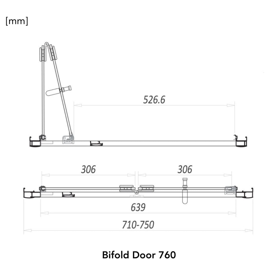 '- Amara Levisham Bifold Shower Door in Chrome - Coa Living