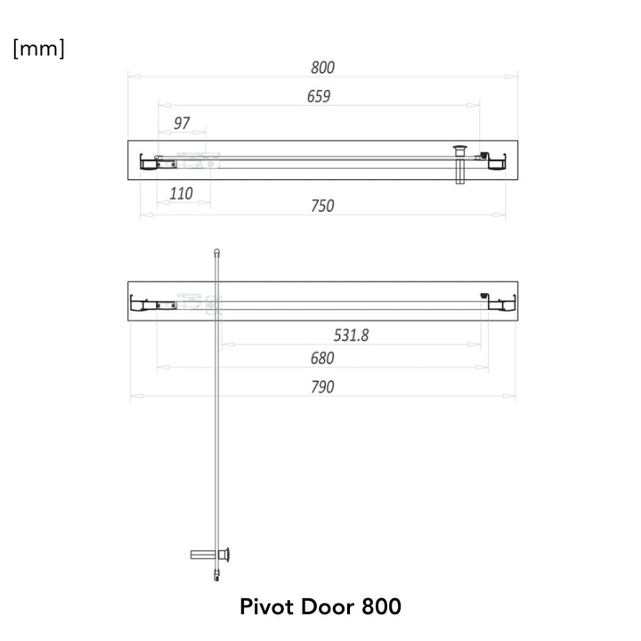 '- Amara Levisham Pivot Shower Door in Black - Coa Living