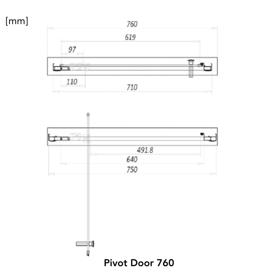 '- Amara Levisham Pivot Shower Door in Chrome - Coa Living