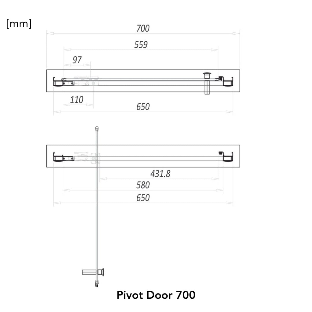 '- Amara Levisham Pivot Shower Door in Chrome - Coa Living