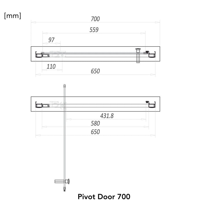 '- Amara Levisham Pivot Shower Door in Chrome - Coa Living