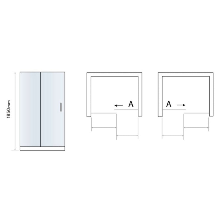 '- Amara Levisham Sliding Shower Door in Chrome - Coa Living