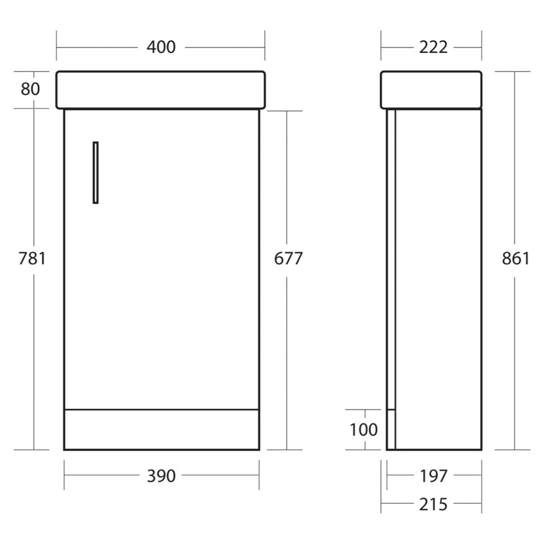 '- Amara Leyburn Floor Standing Cloakroom Unit in Gloss White - Coa Living