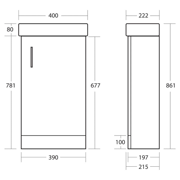 '- Amara Leyburn Floor Standing Cloakroom Unit in Gloss White - Coa Living