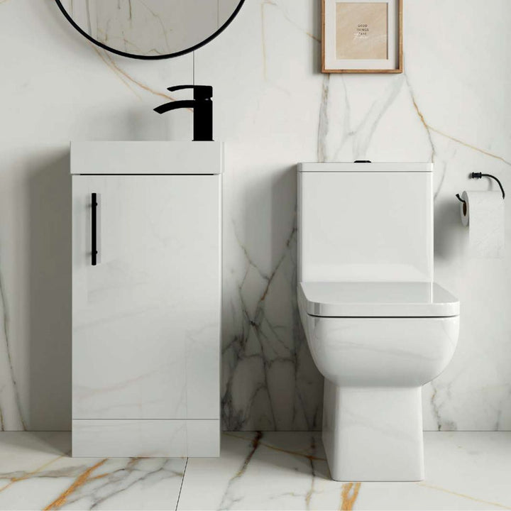 '- Amara Leyburn Floor Standing Cloakroom Unit in Gloss White - Coa Living