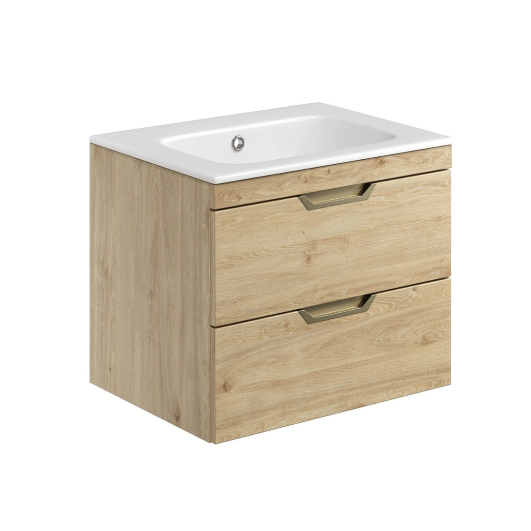 '- Amara Reeth 600mm Vanity Unit in Davos Oak - Coa Living