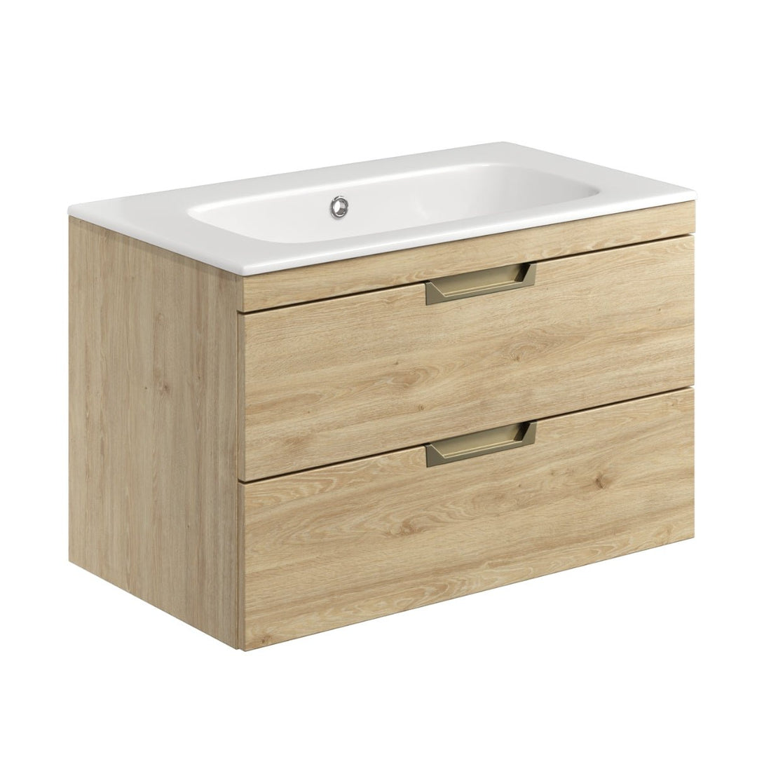 '- Amara Reeth 800mm Vanity Unit in Davos Oak - Coa Living