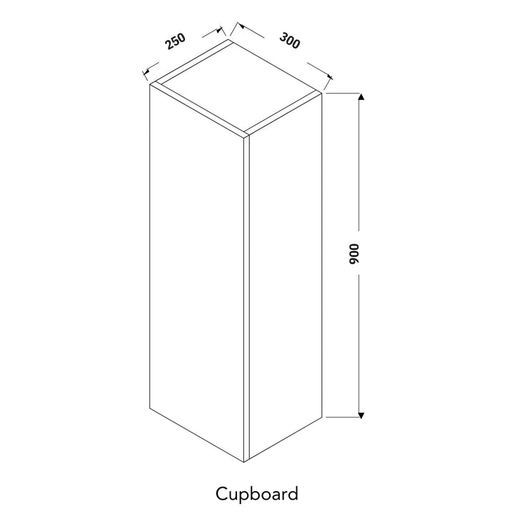 '- Amara Rosedale Tall Wall Mounted Bathroom Cupboard - Coa Living