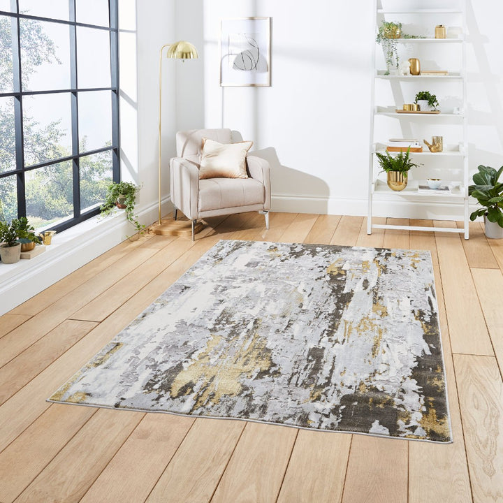 APOGR580GRYGLD1217 - Apollo GR580 Woven High Density Rug - Coa Living