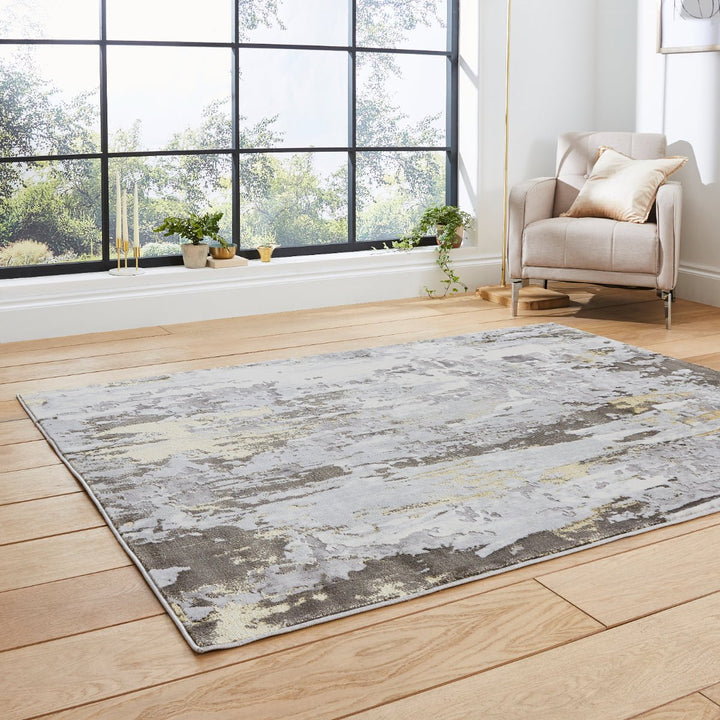 APOGR580GRYGLD1217 - Apollo GR580 Woven High Density Rug - Coa Living