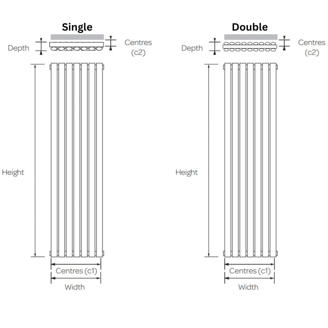 Astrala Sangro Vertical Radiator in White