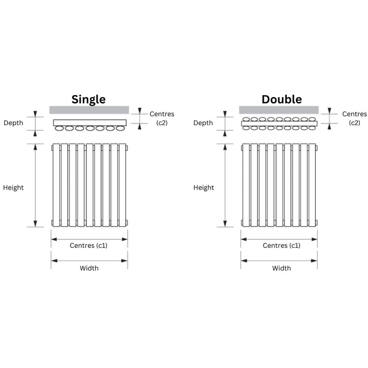 Astrala Sangro Horizontal Radiator in Stainless Steel