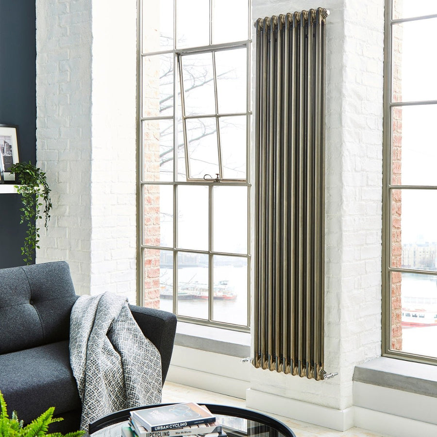 AST00148 - Astrala Oreto Vertical Column Radiator in Raw Metal - Coa Living